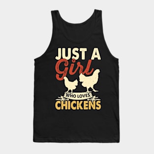 Just A Girl Who Loves Chickens T Shirt For Women T-Shirt Tank Top